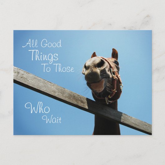 Warten - Ermutigende Postkarte (Vorderseite)