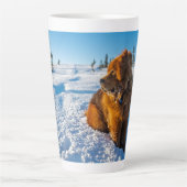 Warten im Schnee Milchtasse (Vorderseite)