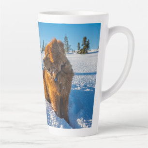 Warten im Schnee Milchtasse