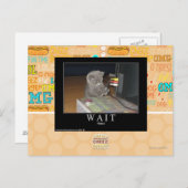 Warten Postkarte (Vorne/Hinten)