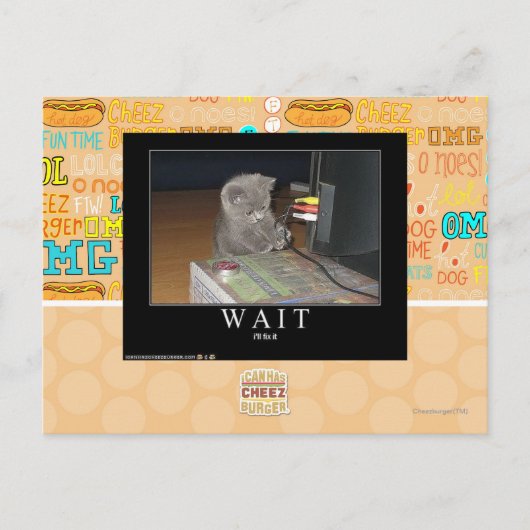 Warten Postkarte (Vorderseite)