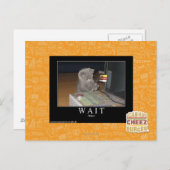 Warten Postkarte (Vorne/Hinten)