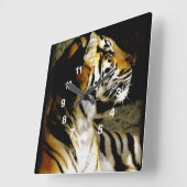 Warten_ Quadratische Wanduhr (Winkel)