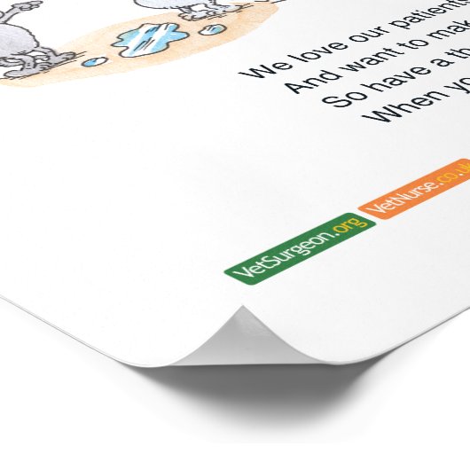 Warten Room Etiquette - A2 Poster (Ecke)