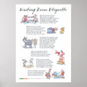 Warten Room Etiquette - A2 Poster (Vorne)