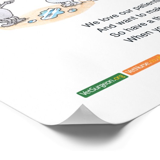 Warten Room Etiquette - A2 Poster (Ecke)