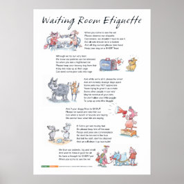 Warten Room Etiquette - A2 Poster