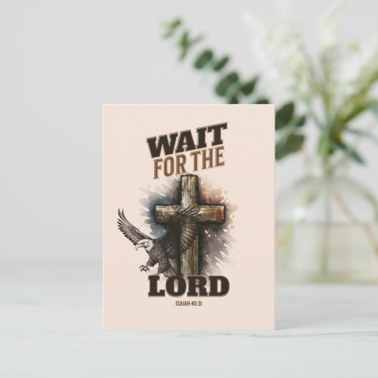 Warten Sie 40:31 Uhr auf die LORD Isaiah. Postkarte (Stehend Vorderseite)