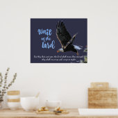Warten Sie auf den Herrn; Eagles Bible Verse Poster (Küche)
