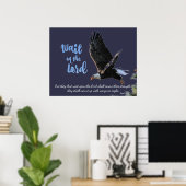 Warten Sie auf den Herrn; Eagles Bible Verse Poster (Heimbüro)