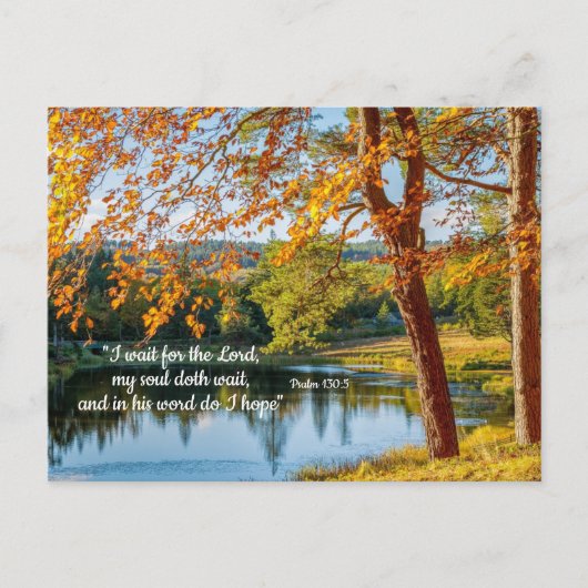 Warten Sie auf den Herrn, Hoffnung in Seiner Wortk Postkarte (Vorderseite)
