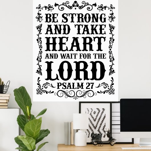 Warten Sie auf den Herrn Poster (Heimbüro)