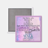 Warten Sie auf die Lord Scripture (Isaiah 40:31) Magnet (Vorderseite/Rückseite)