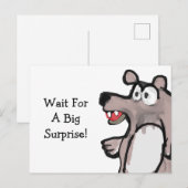 Warten Sie auf eine große Überraschung Postkarte (Vorne/Hinten)