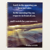 Warten Sie auf Gott Psalm 5:3 Bibel Verse Planer (Vorderseite)