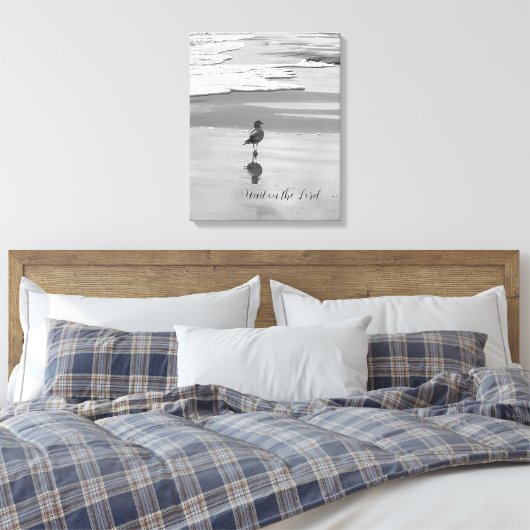 Warten Sie auf Lord Seashore Canvas Print Leinwanddruck (Insitu (Schlafzimmer))
