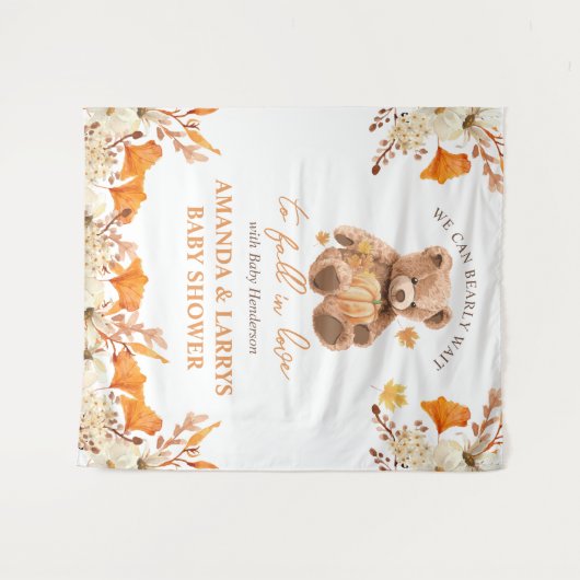 Warten Sie, bis die Liebe abfällt, Babydusche Wandteppich (Vorderseite (Horizontal))