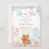 Warten Sie, bis er oder sie Geschlecht zeigt, dass Einladung (Vorderseite)