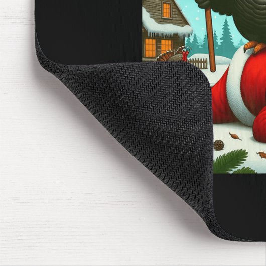Warten Sie, bis Sie sich fat Boy Turkey Santa Funn Mousepad (Ecke)