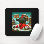 Warten Sie, bis Sie sich fat Boy Turkey Santa Funn Mousepad (Mit Mouse)