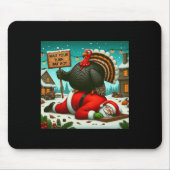 Warten Sie, bis Sie sich fat Boy Turkey Santa Funn Mousepad (Vorne)