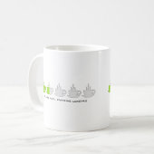 Warten Sie bitte… Koffein-Laden Kaffeetasse (Vorderseite Links)