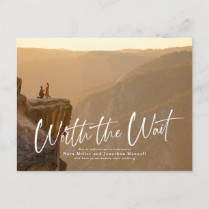 Warten Sie die Postkarte für die Verzögerung des S