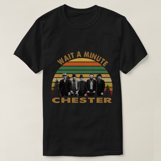 Warten Sie einen Augenblick, bis Chester Retro Pre T-Shirt (Design vorne)