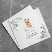 Warten Sie Eucalyptus Script Baby Shooting Paper Serviette