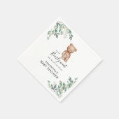 Warten Sie Eucalyptus Script Baby Shooting Paper Serviette (Ecke)