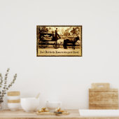 Warten Sie nicht auf anpassbares Poster (Küche)