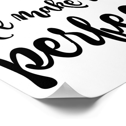 Warten Sie nicht auf den perfekten Moment (schwarz Poster (Ecke)