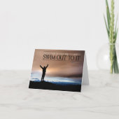 "Warten Sie nicht auf Ihr Schiff" Inspiration Zita Dankeskarte (Vorderseite)