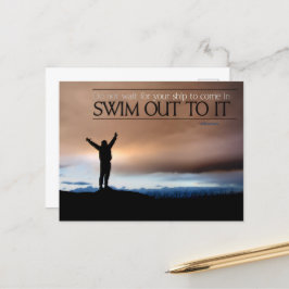 "Warten Sie nicht auf Ihr Schiff" Inspiration Zita Postkarte