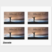 "Warten Sie nicht auf Ihr Schiff" Inspiration Zita Rechteckiger Aufkleber (Blatt)