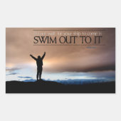 "Warten Sie nicht auf Ihr Schiff" Inspiration Zita Rechteckiger Aufkleber (Vorderseite)