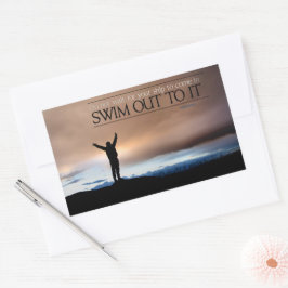 "Warten Sie nicht auf Ihr Schiff" Inspiration Zita Rechteckiger Aufkleber