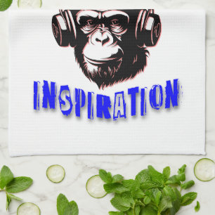 Warten Sie nicht auf Inspiration Geschirrtuch