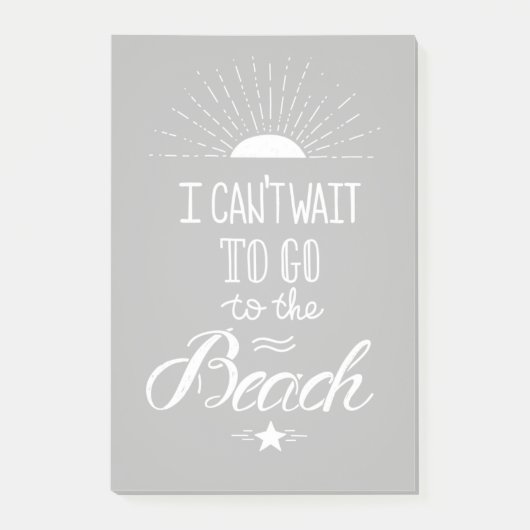 Warten Sie nicht, zum Strand zu gehen Post-it Klebezettel (Vorderseite)