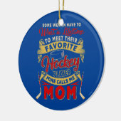 Warten Sie, um den Lieblings-Hockey Spieler Funny Keramik Ornament (Links)