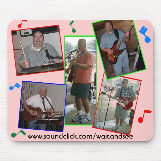 WARTEN Sie UND SEHEN Sie Mousepad mit Anmerkungen (Vorne)