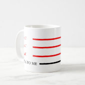 Warten Sie, warten Sie, sprechen Sie mit mir Kaffeetasse (Vorderseite Links)