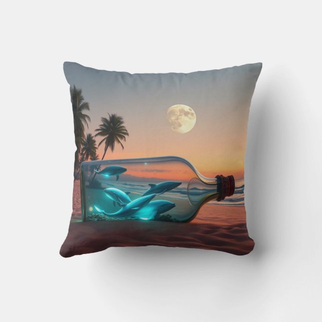 Warten... und Delphine Kissen (Rückseite)