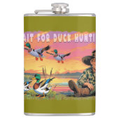 Warten wir auf die Entenjagd-Saison-Tasse Flachmann (Vorderseite)
