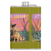 Warten wir auf die Entenjagd-Saison-Tasse Flachmann (Rückseite)