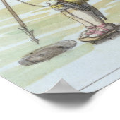 Wartend auf Eis, Detail aus Siegel Jagd (colo Poster (Ecke)