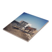 Wartend Pferd und Buggy Fliese (Seite)