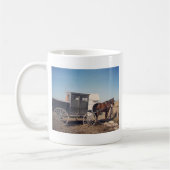 Wartend Pferd und Buggy Kaffeetasse (Links)