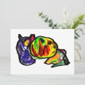 Wartend Schwarzer Herbst Einladung (Stehend Vorderseite)