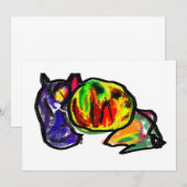 Wartend Schwarzer Herbst Einladung (Vorne/Hinten)